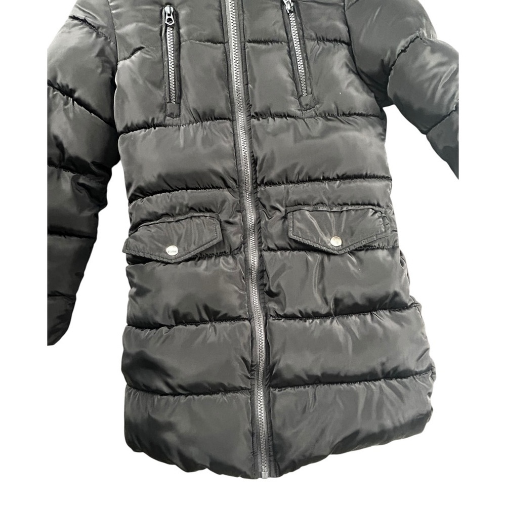 Arctic Squad Kids Puffer Jacket – Size 12 – Black with Faux Fur Hood pre-loved - Picture 6 of 12